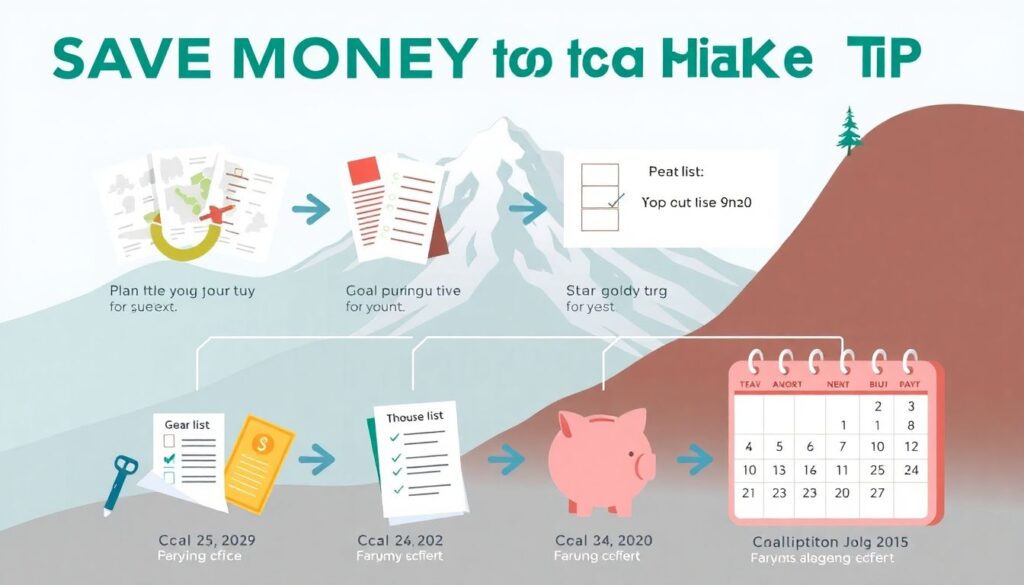 Как накопить деньги на поход в горы без стресса и экономии на важном Как накопить на поход в горы - иллюстрация