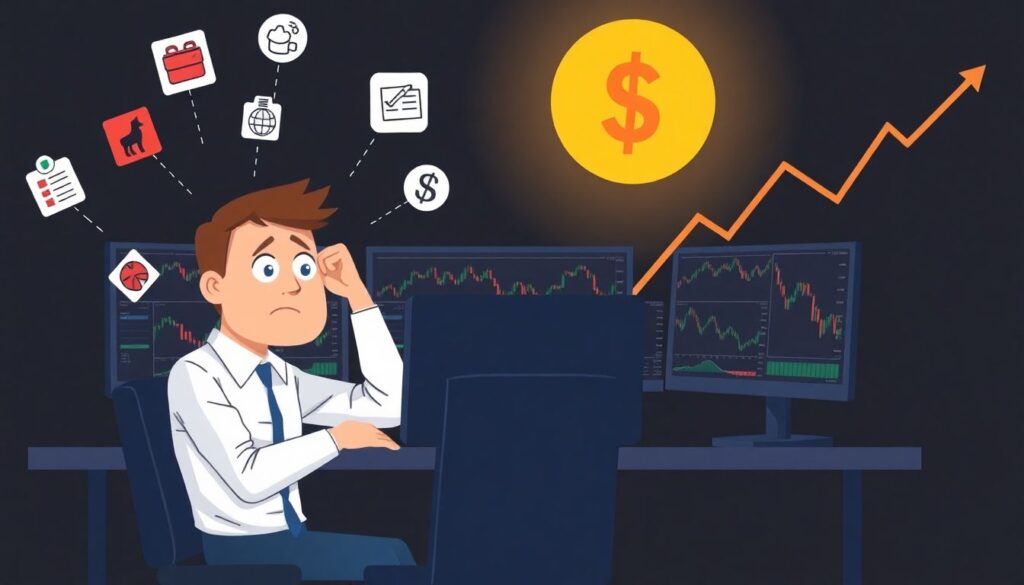 Финансовые ошибки при торговле на бирже - иллюстрация