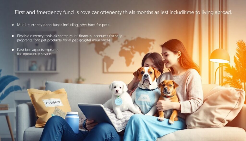 Финансовое планирование для семей с домашними животными во время путешествий Финансовое планирование для семей, которые путешествуют с домашними животными - иллюстрация