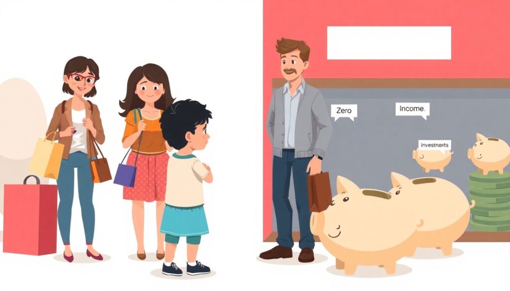 Как научить ребенка понимать разницу между богатством и доходом - иллюстрация