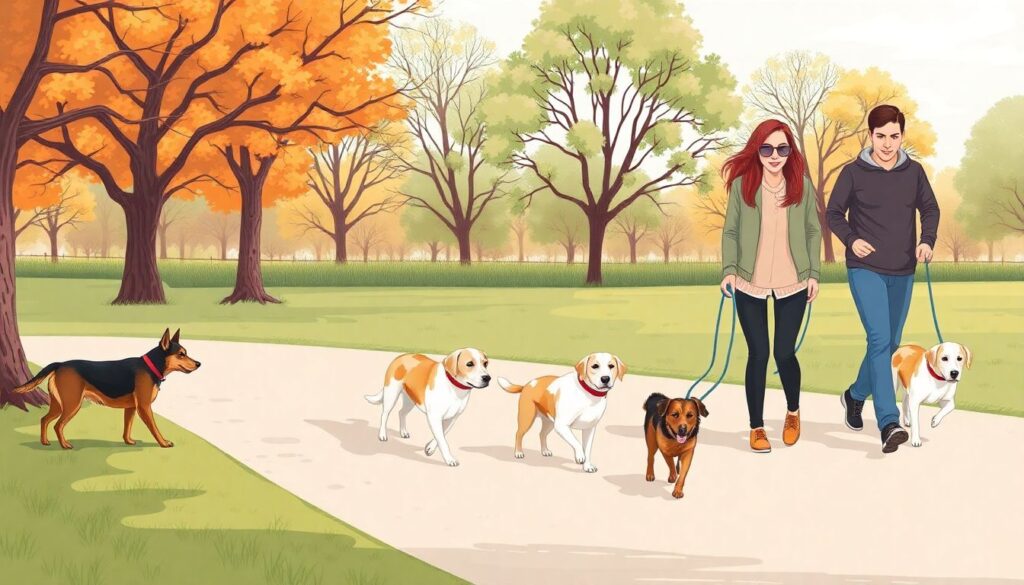Как экономить на услугах по выгулу собак - иллюстрация