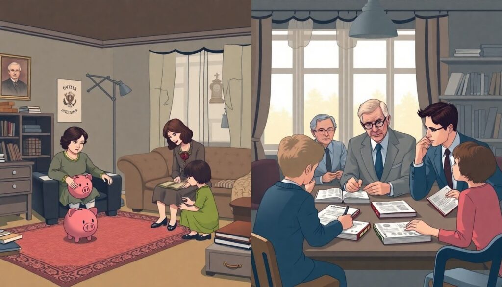 Как финансовые привычки родителей влияют на детей - иллюстрация