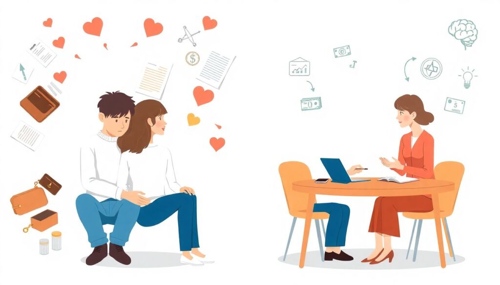 Как пережить временные финансовые трудности вместе - иллюстрация