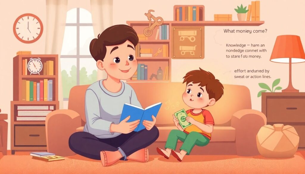 Как объяснить ребенку, откуда берутся деньги - иллюстрация