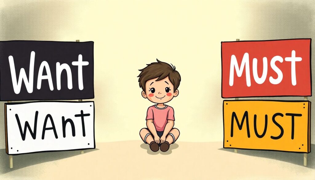 Как объяснить ребенку разницу между хочу и надо - иллюстрация
