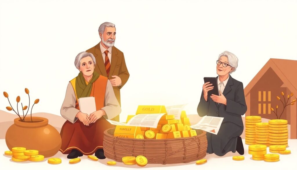 Золото как защитный актив в портфеле семьи - иллюстрация